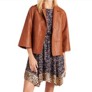 Anthropologie vegan leather jacket